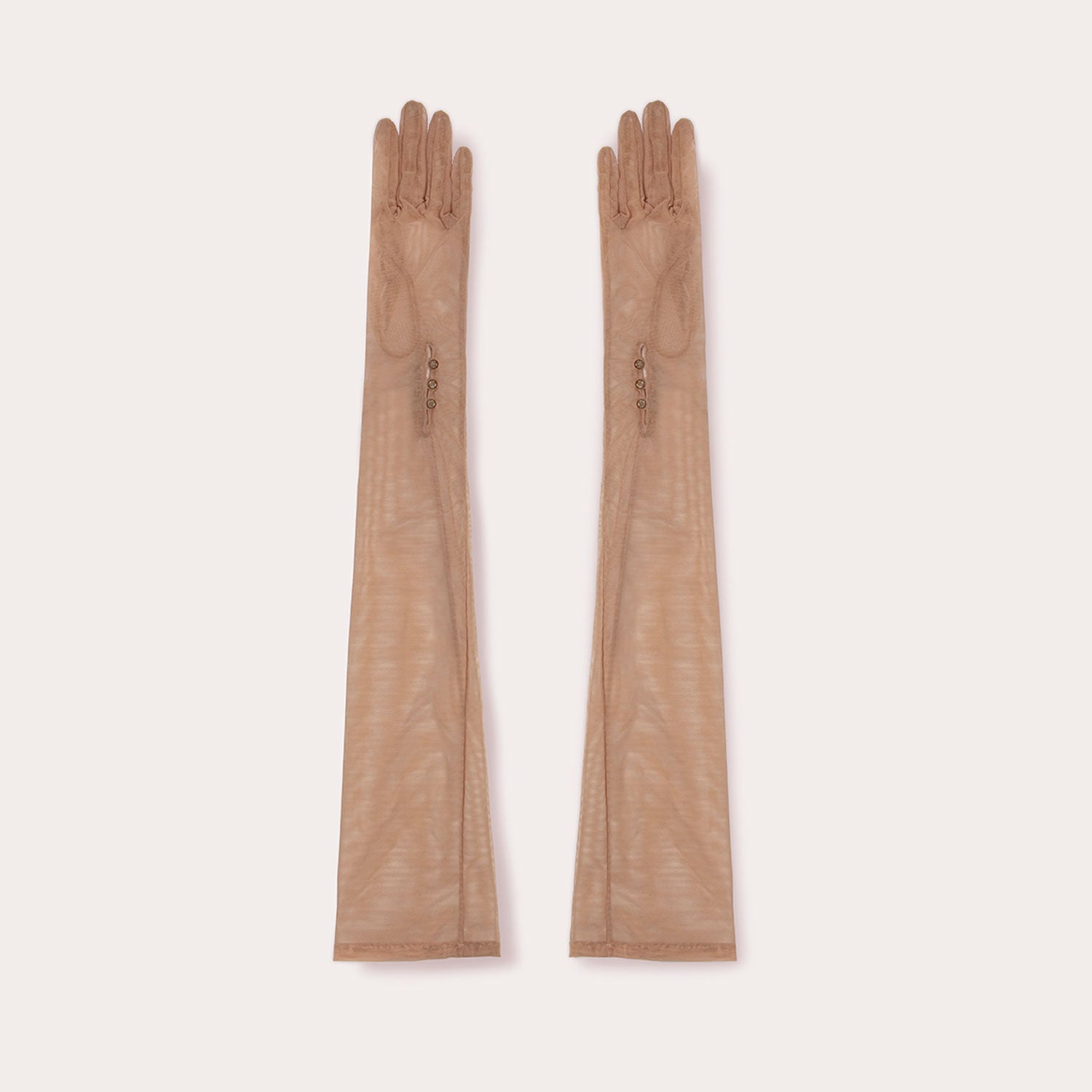 handschuhe nude Handcrafted French Nylon Hosiery Opera Glove | 19" | SEYMOURE Gloves NUDE / Large | Ceremony Bridal Gloves