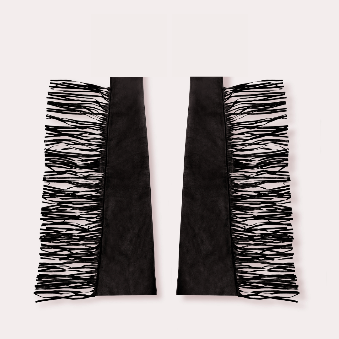 Women’s Leather Sleeve with Fringe