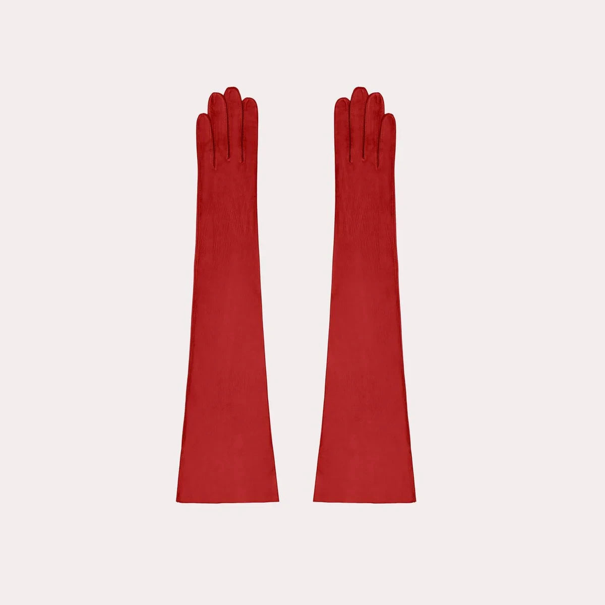 red classic runway opera glove