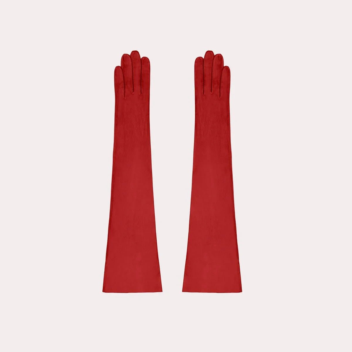 red classic runway opera glove