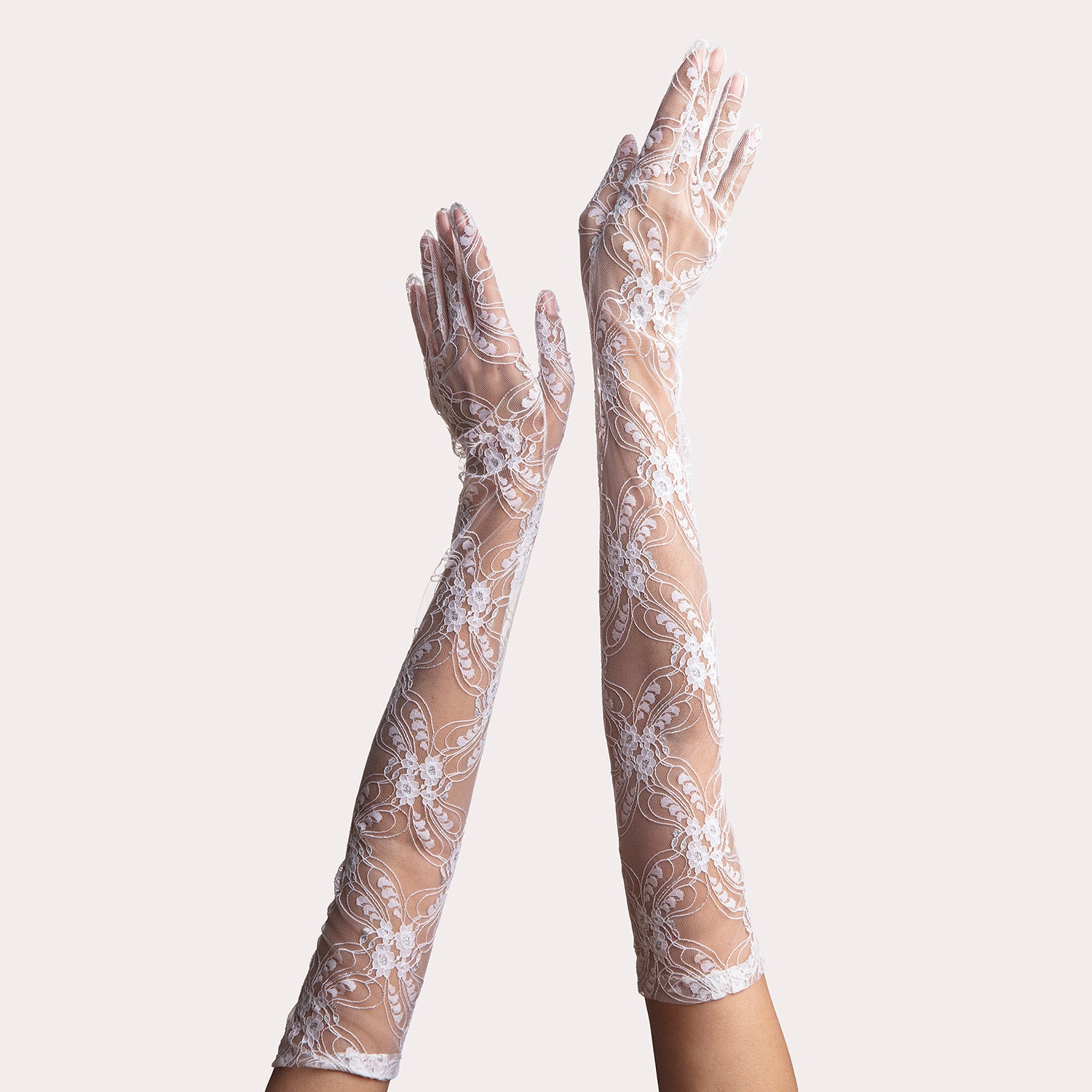 Marselle Lace and Embroidered Opera Glove