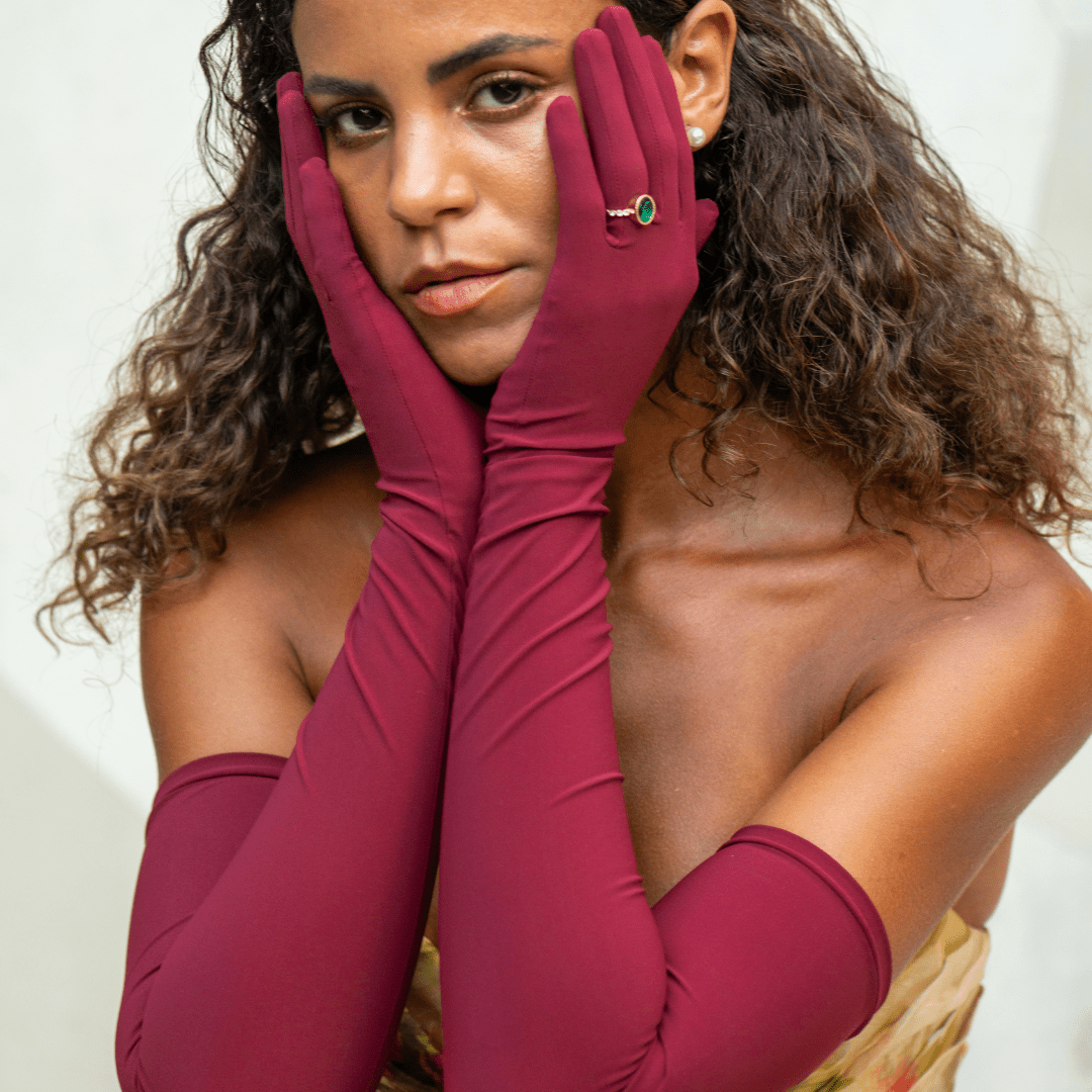 Nylon Extended Runway Opera Glove