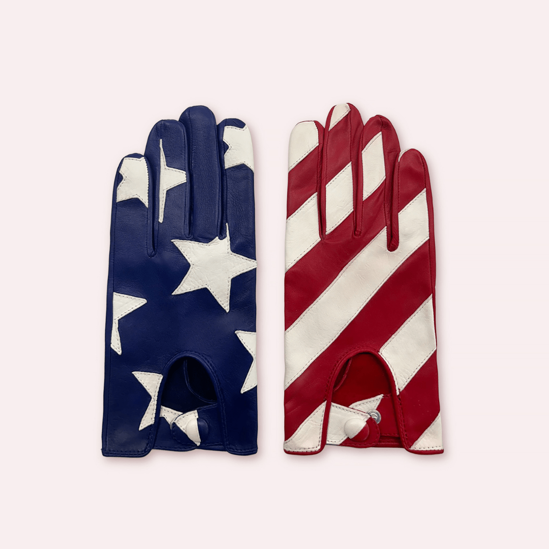 The Stars and Stripes Leather Driving Glove