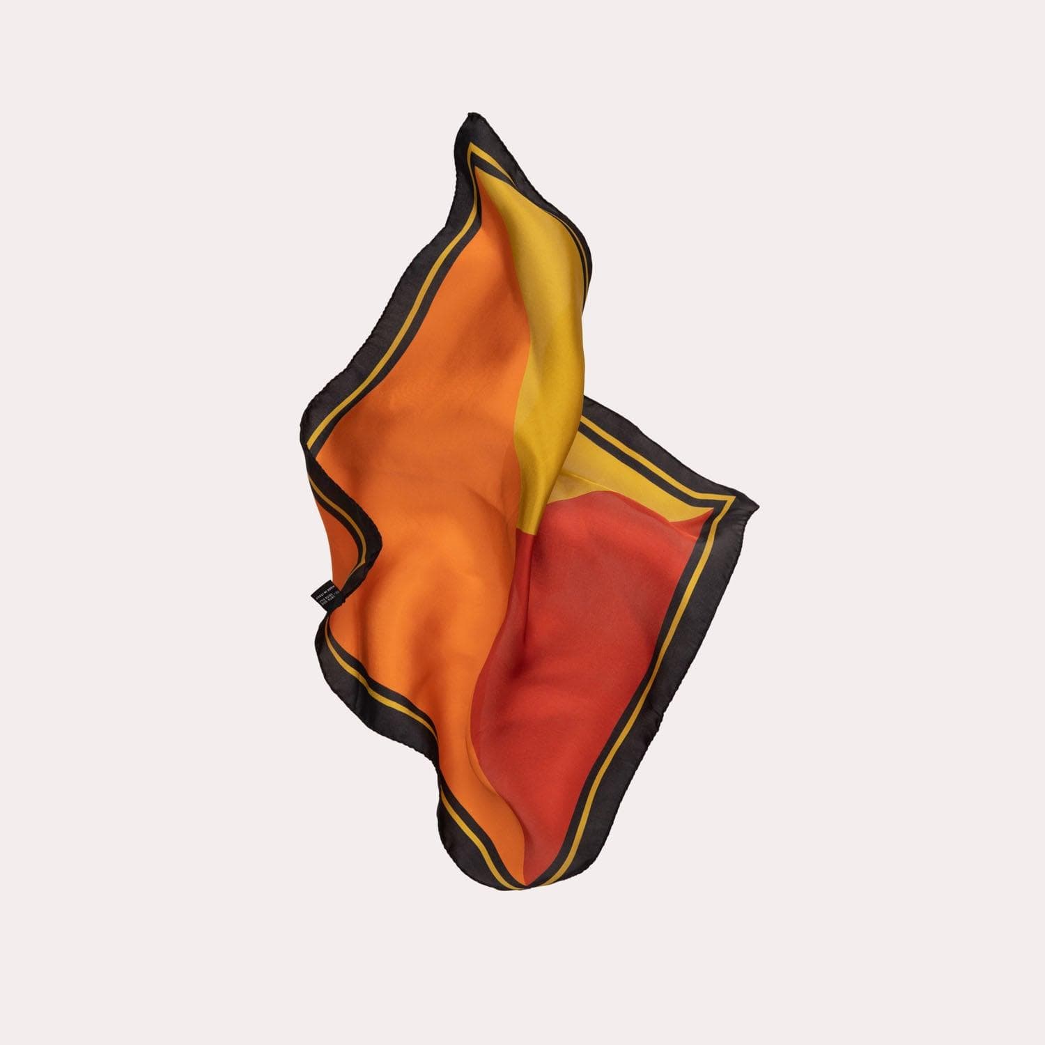Orange red gold mango scarf by Seymoure Gloves.