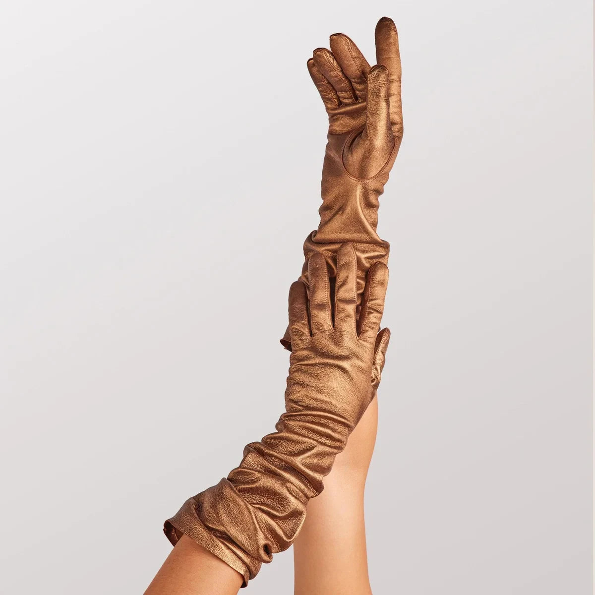Seymoure BRONZE RUNWAY OPERA GLOVES