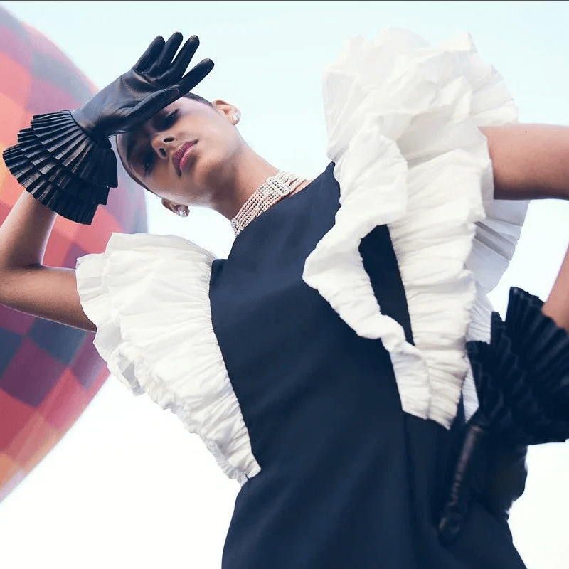 Petticoat Leather Statement Glove black