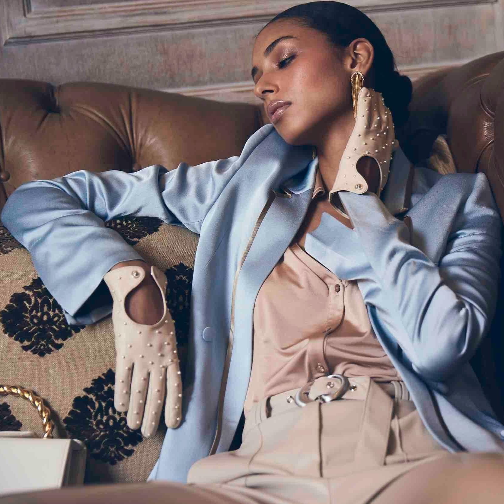 Driver Glove with Pearls