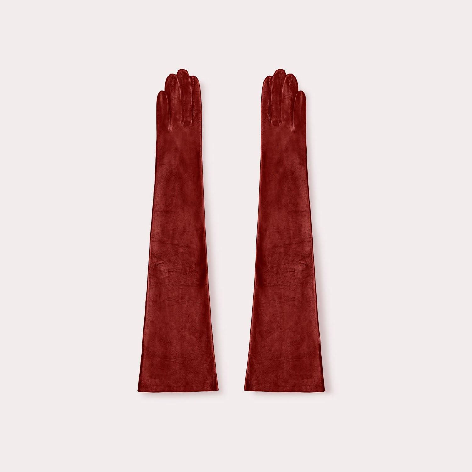 Men's Stack Glove, red leather gloves.