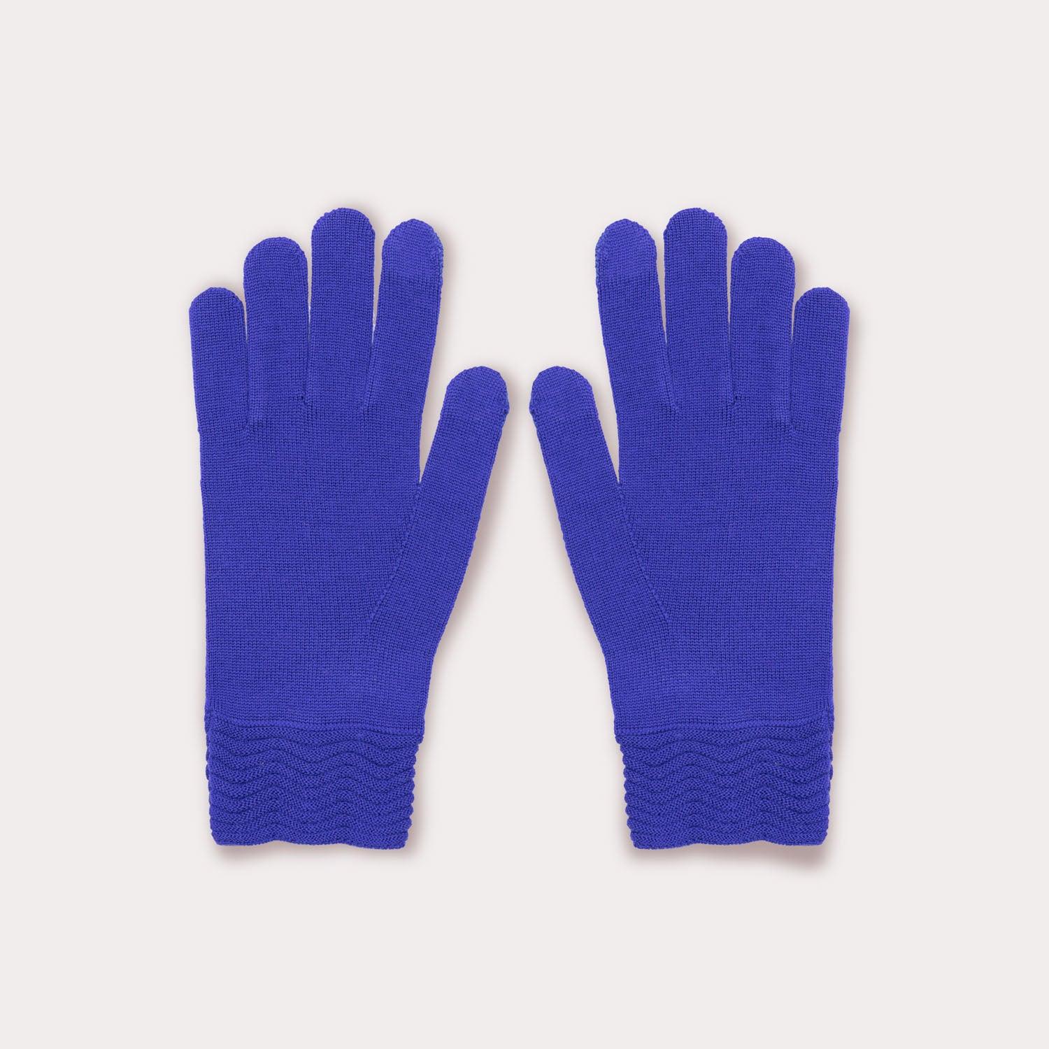 Indigo wool tech gallery gloves by Seymoure Gloves.