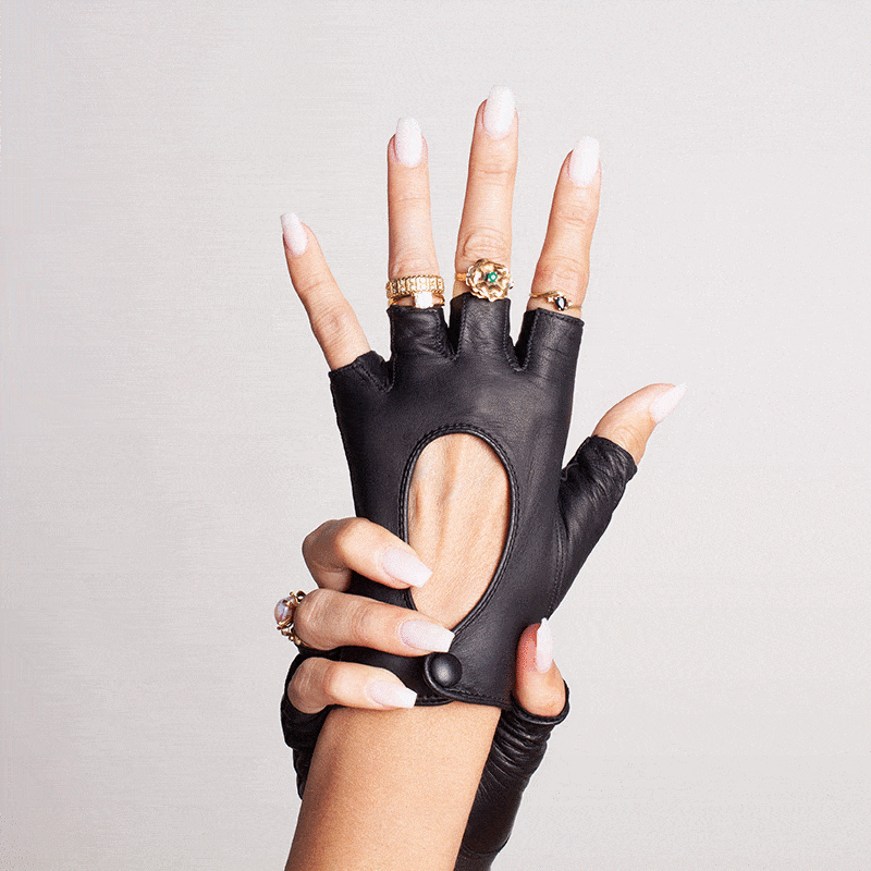 Original Washable Fingerless Driver Glove black