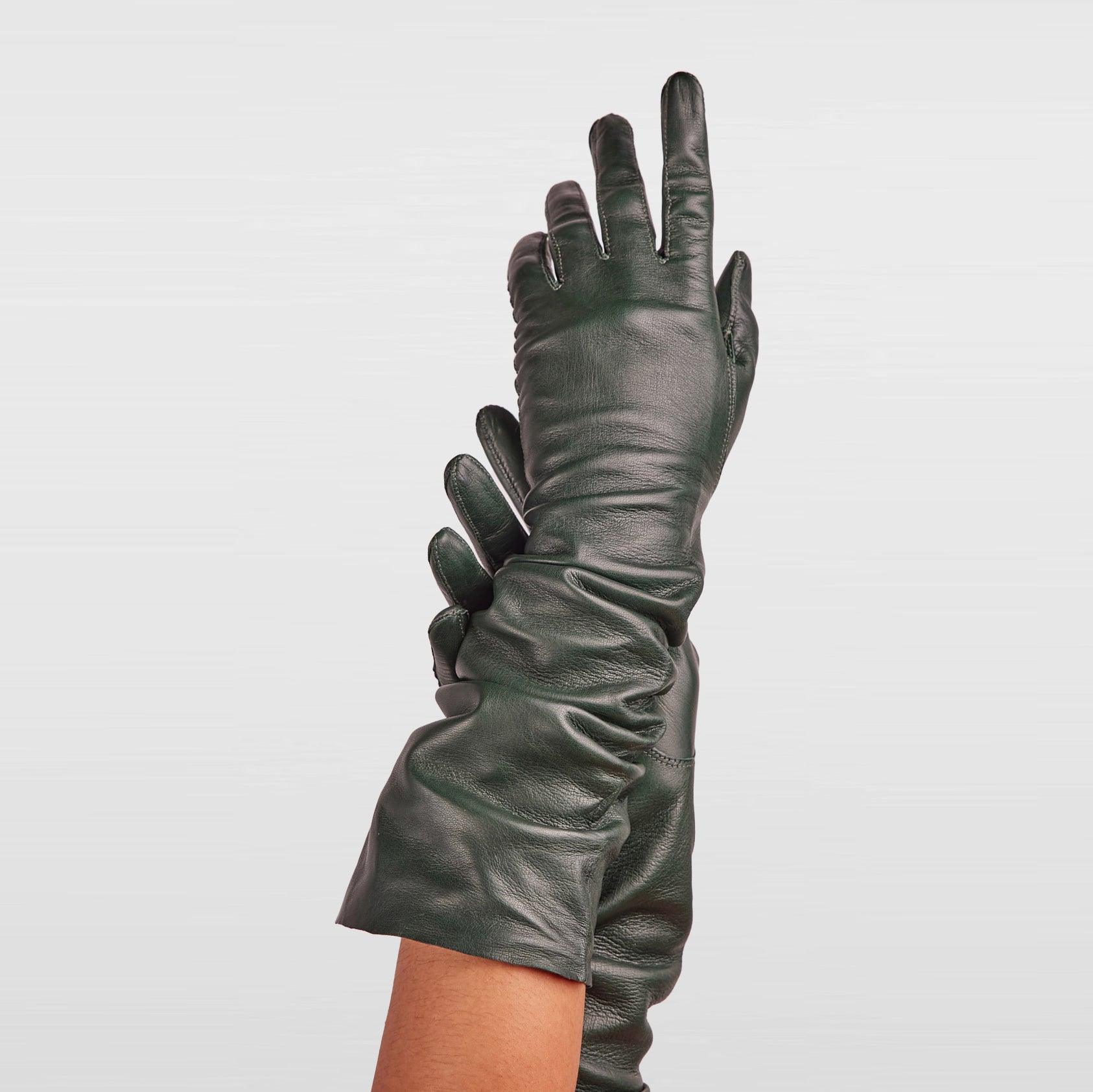 Gray Classic Runway Opera Gloves