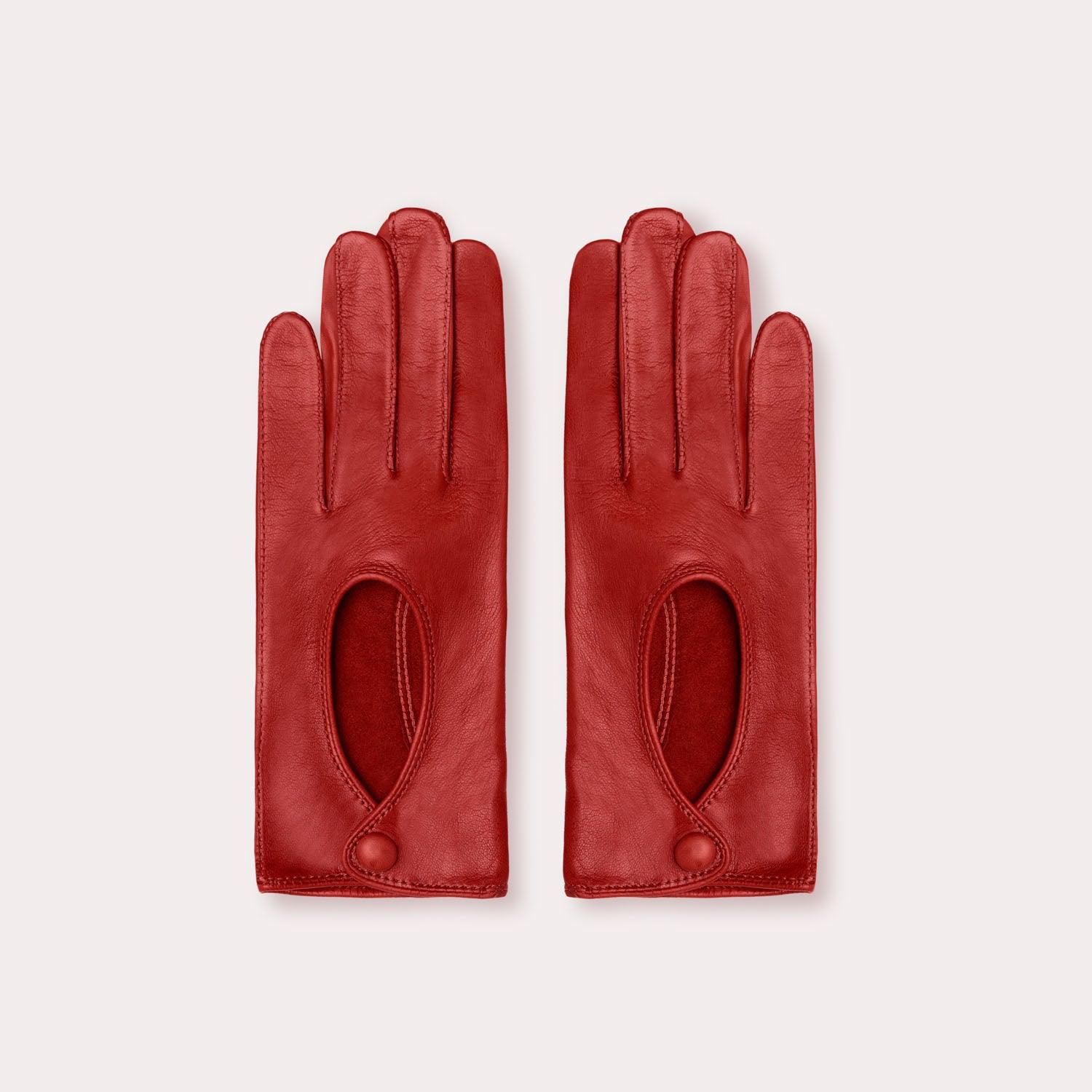 Original Driver Glove, red leather gloves.