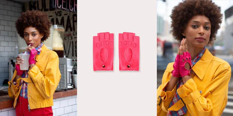 barbie and ken _ hot pink driving glove seymoure gloves