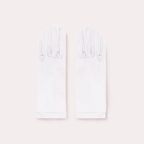 classic nylon glove in white