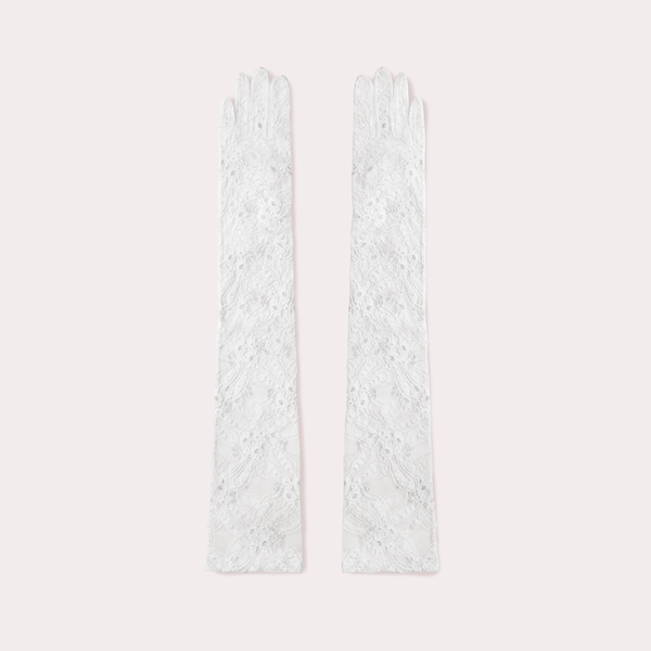 Marselle Lace and Embroidered Extended Opera Glove | SEYMOURE Gloves