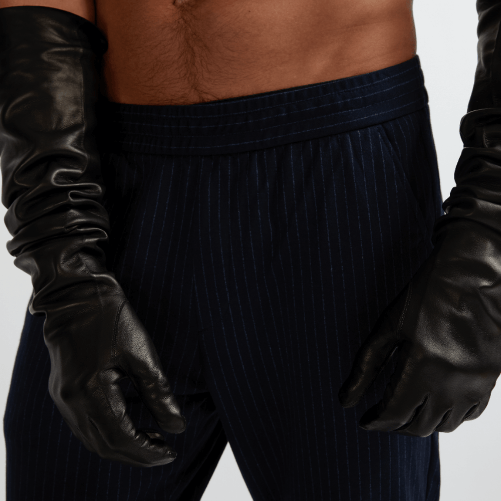 Men's Leather Stacked Opera Glove | 16