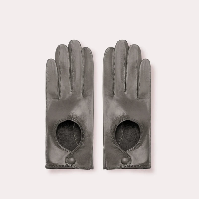Women's Leather Driving Glove &mdash; French Gray / XL - 8