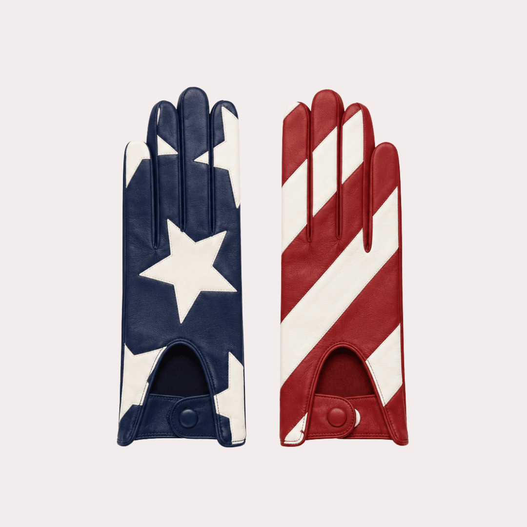 The Stars & Stripes | Women's Italian Nappa Leather Driving Glove