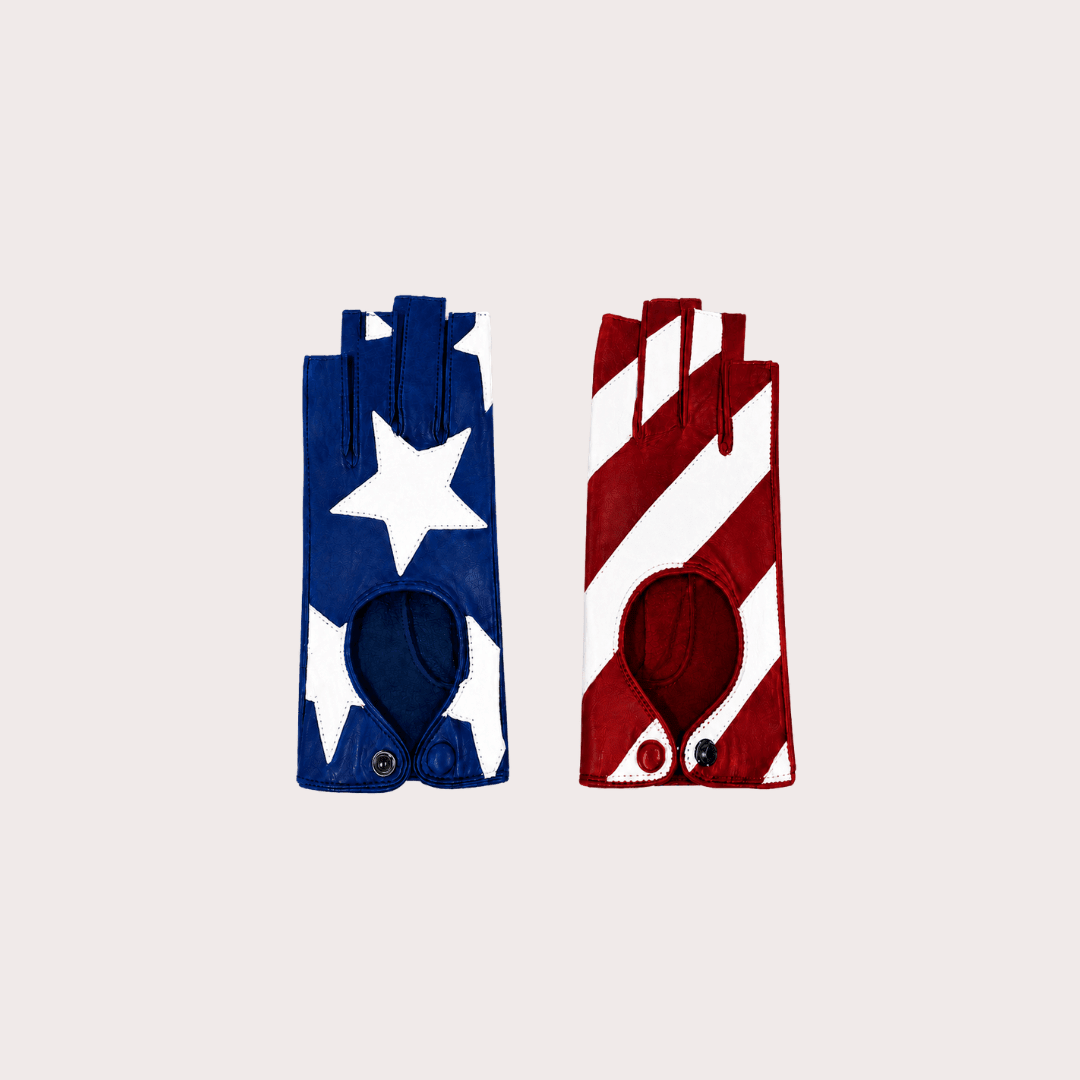 SEYMOURE The Stars & Stripes 3/4 Fingerless Driving Glove