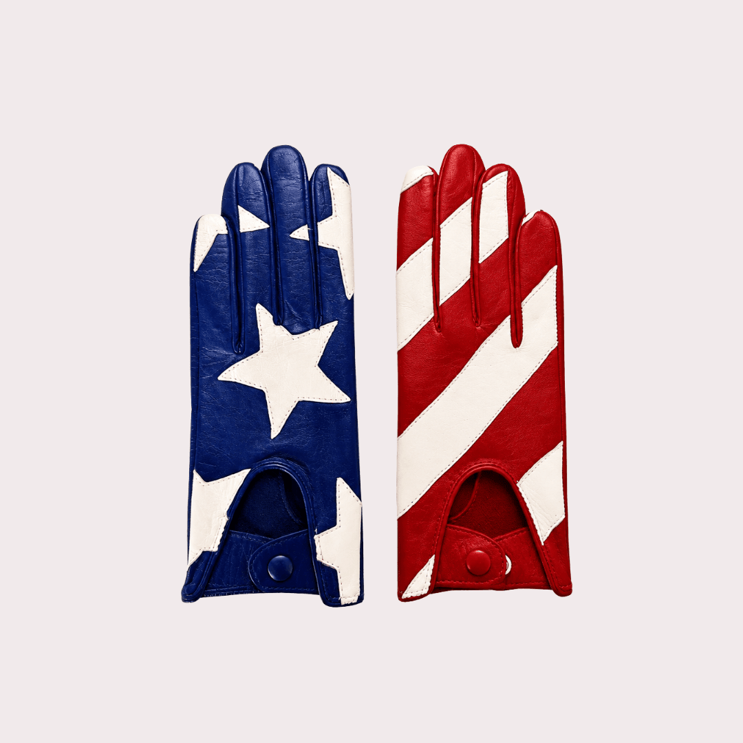 The Stars & Stripes | Women's Italian Nappa Leather Driving Glove