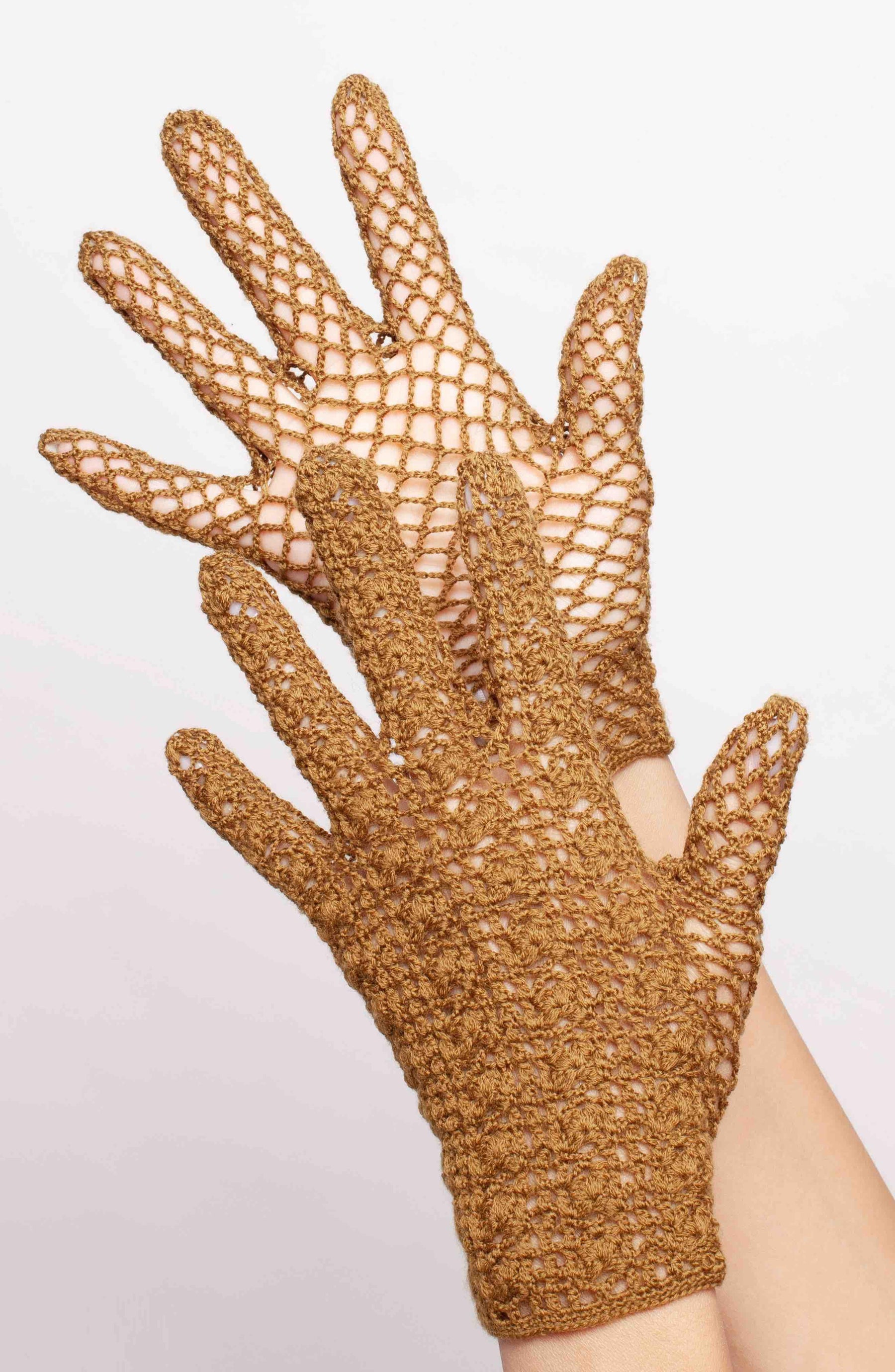 Boho Geo Lace Gloves with Finger Loop - Pamela Mann