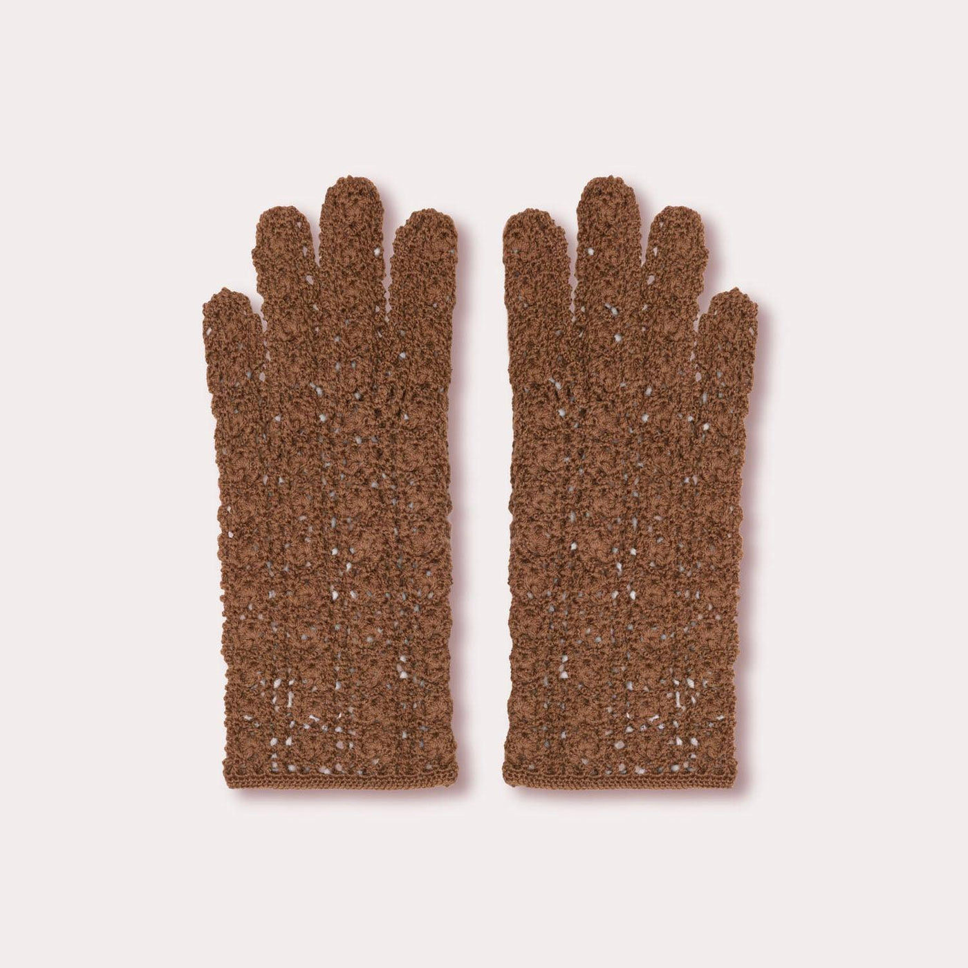 Heather taupe wool gloves by Seymoure Gloves.