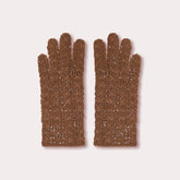 Heather taupe wool gloves by Seymoure Gloves.