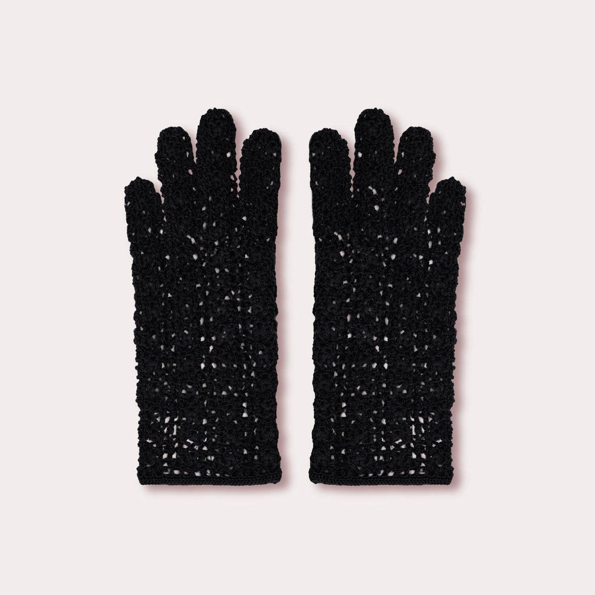 Black wool gloves by Seymoure Gloves.