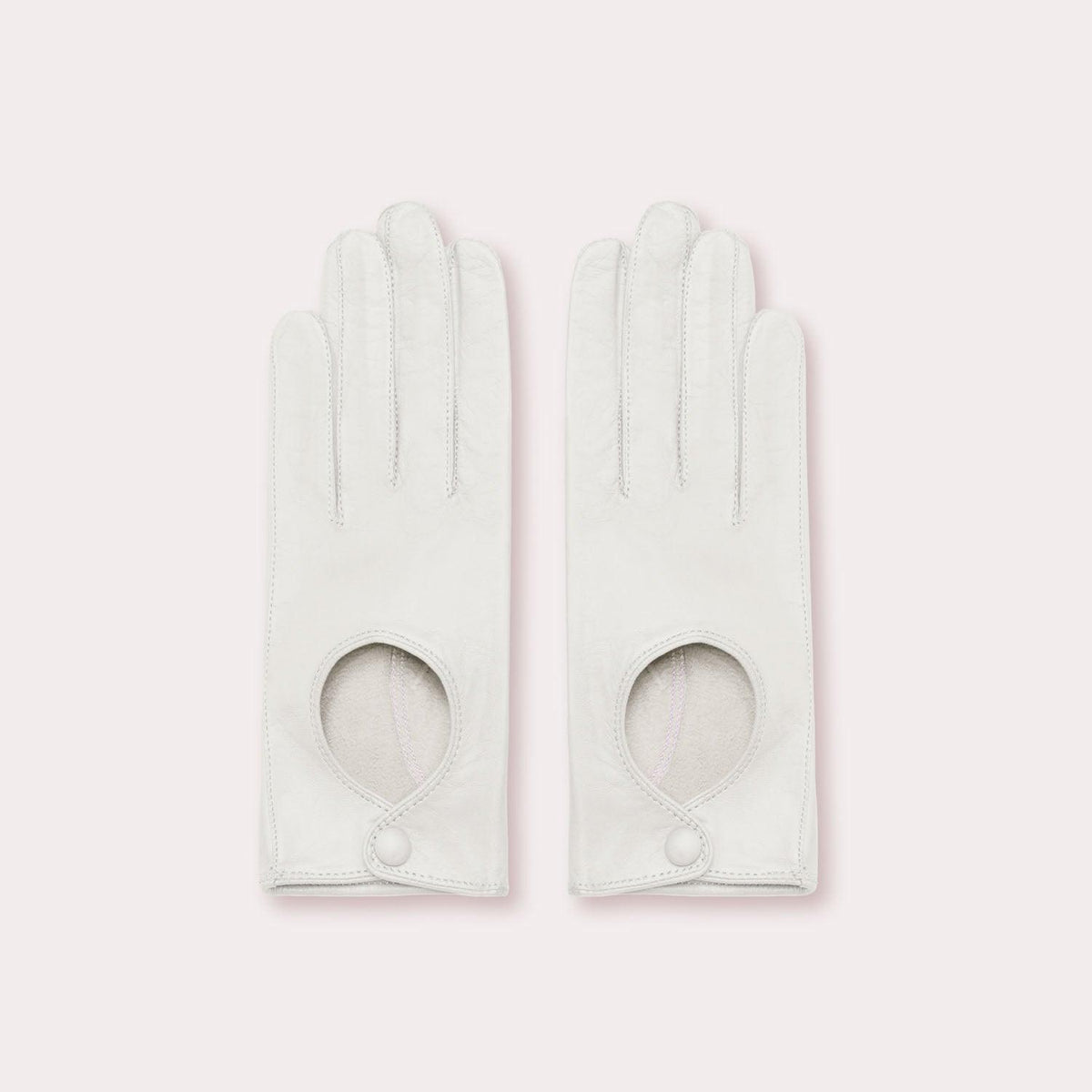 Washable Driver Glove, white leather gloves.