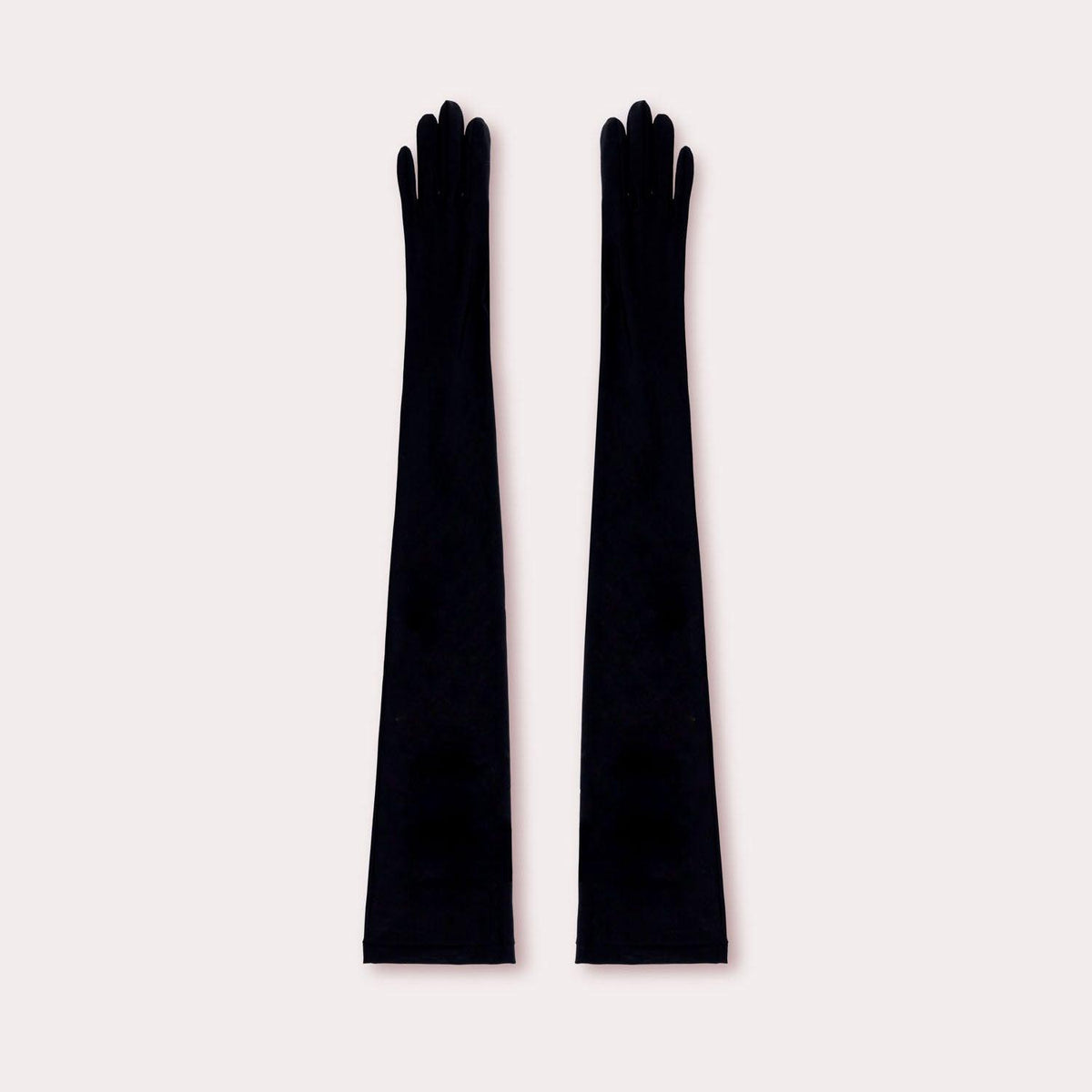 Black nylon gloves by Seymoure Gloves. Opera gloves.
