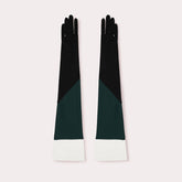 Colorblock Recycled Nylon Runway Gloves by Seymoure Gloves.