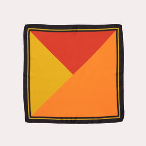 Orange red gold mango scarf by Seymoure Gloves.