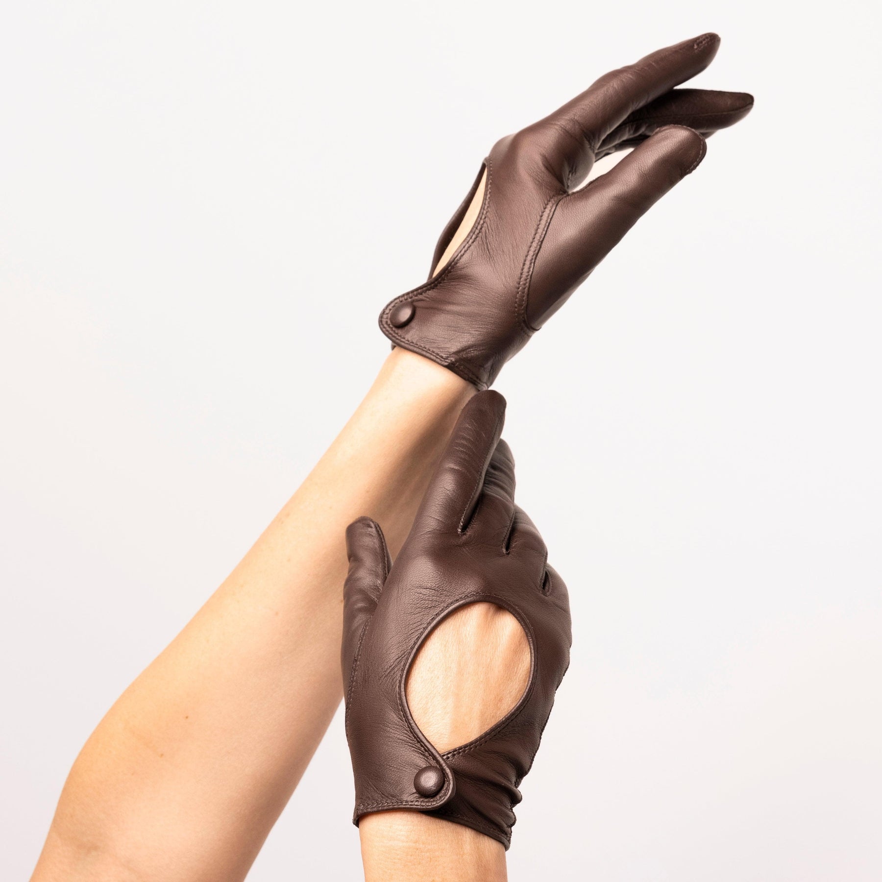Leather fingerless gloves, Brown leather gloves, Fingerless leather gloves