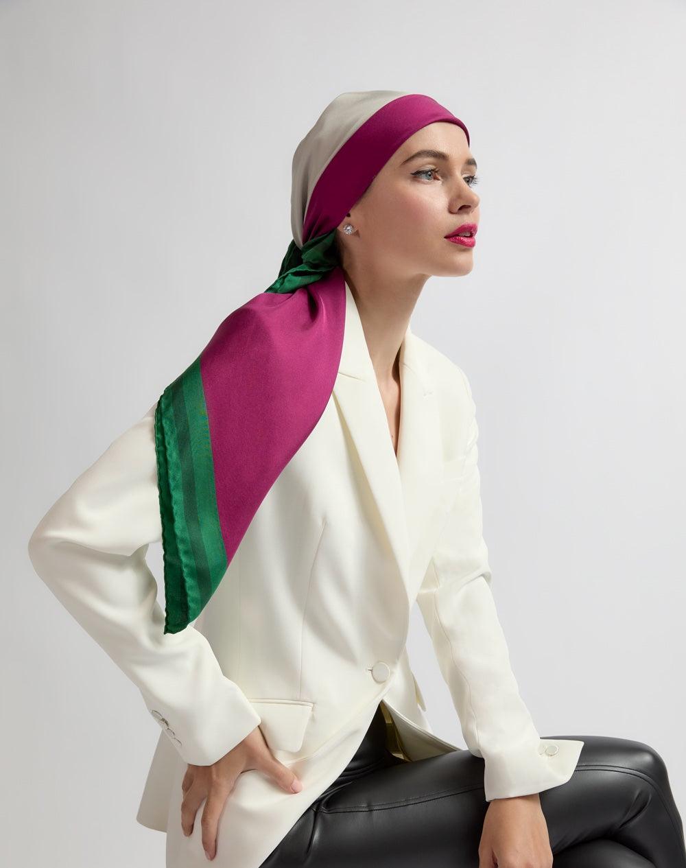 100% Silk scarf. Watermelon scarf by Seymoure Gloves.