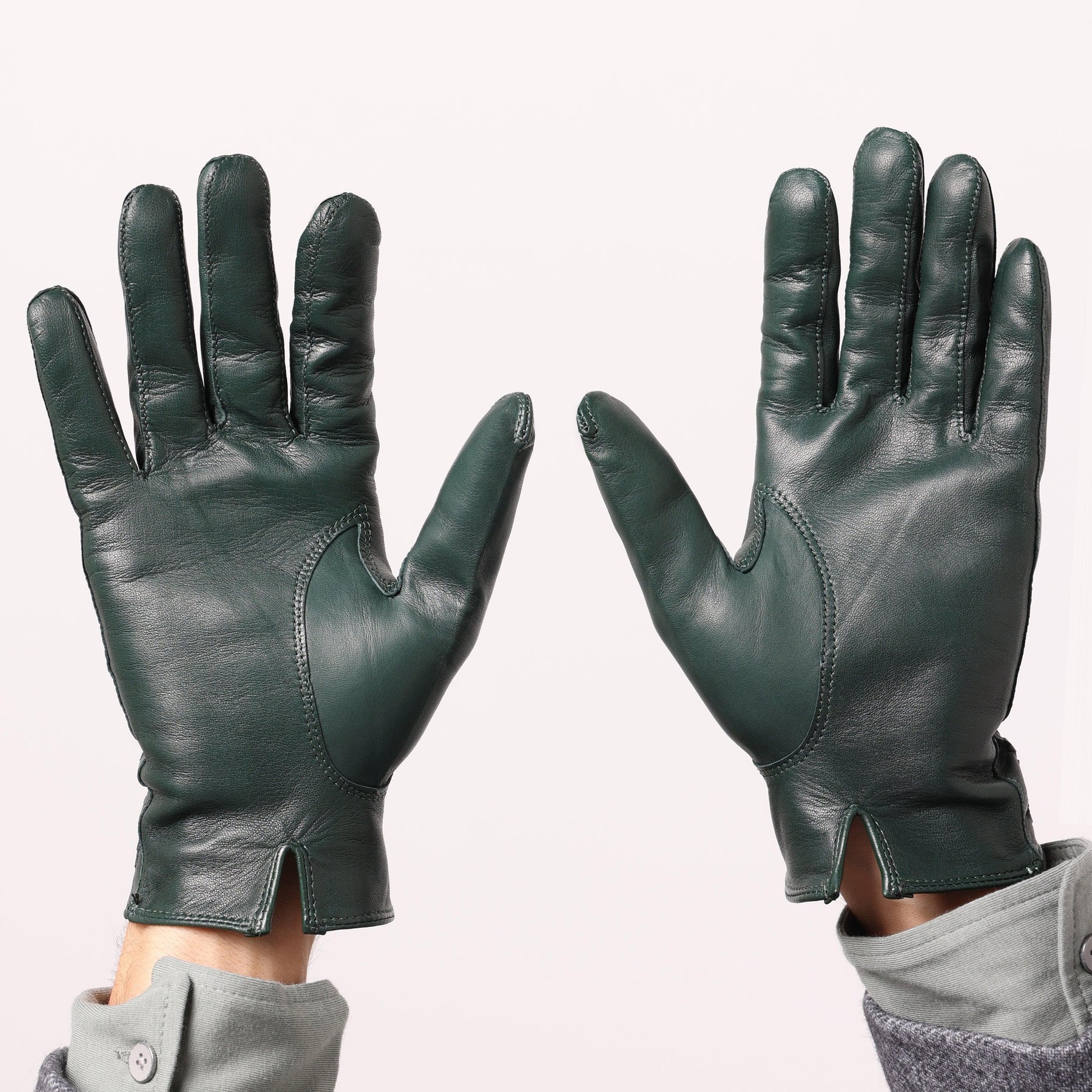 Men's Traveler Leather Driving Gloves in Agave